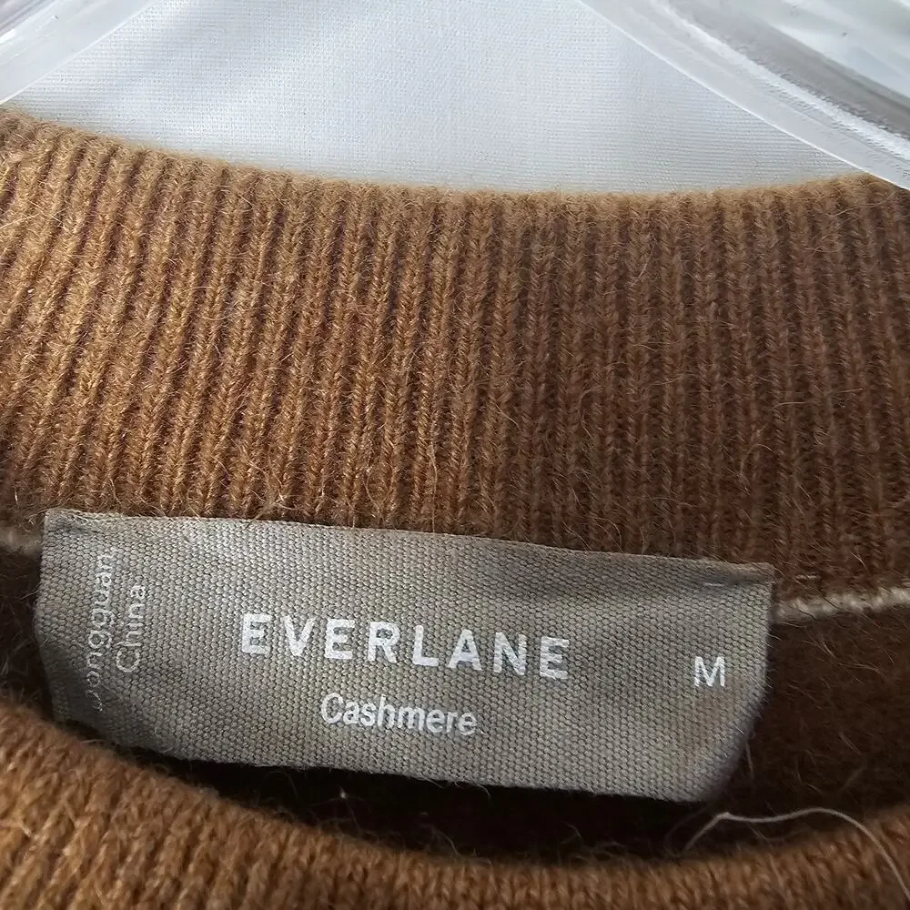 Everlane Women's Cashmere Brown Sweater Size Midium - Picture 4 of 9